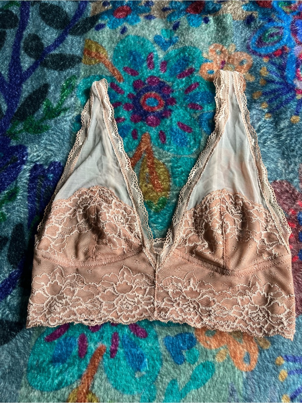 Free People Intimately Lace Bralette in Blush Size XS